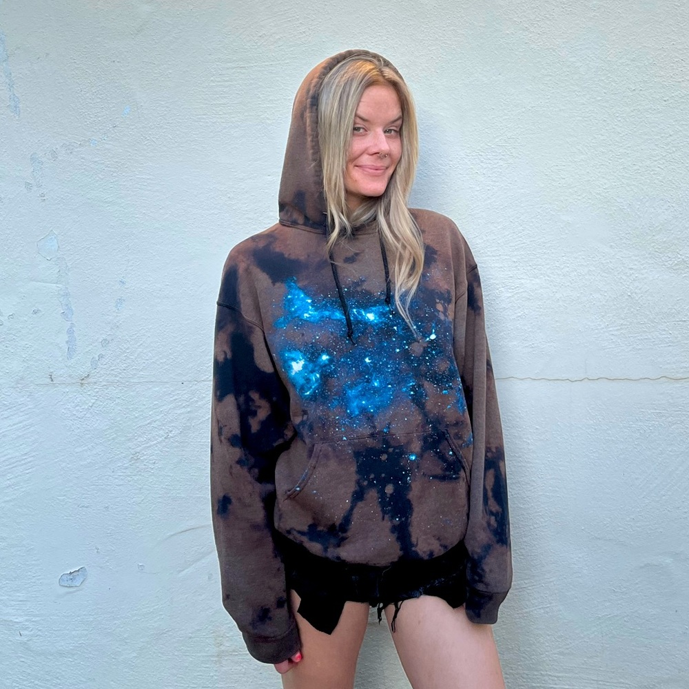Galaxy Reverse Tie Dyed Unisex hoodie